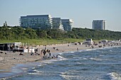  on the beach of Misdroy (Miedzyzdroje) at the Wolinski National Park, Baltic coast, Poland 