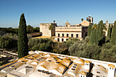  Historisches Palastgebäude, Palacio de Villavicencio und Gärten im Alcazar, Jerez de la Frontera, Spanien 