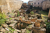 Roman archaeological site in the Alcázar de los Reyes Cristianos, Alcazar, Cordoba, Spain