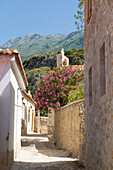 Dhermi, village of the Ionian Coast leaning against the Ceraunian Mountains, Albania, Southeastern Europe