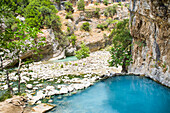  Heiße Quellen im Langarice Canyon, Vjosa oder Vjosë Fluss, Albanien, Südosteuropa 