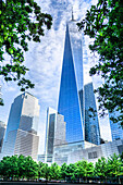 National September 11 Memorial, Brookfield Place, One World Trade Center, World Trade Center, New York City, New York, USA