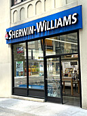  Sherwin-Williams-Geschäft, Gebäudeaußenseite, New York City, New York, USA 