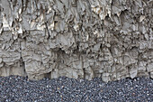  Structures in the basalt rock near Vik, Myrdalur, Iceland 