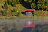  Wooden house by the lake, summer, Vaermland, Sweden 