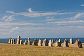 Ales stenar, Schiffssetzung, Kåseberga, Gemeinde Ystad, Provinz Skåne, Schweden