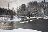  Dalaelven river in winter, Gaestrikland, Sweden 