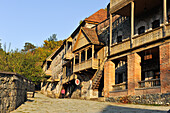 historic Sharambeyan street renovated through the efforts of the Tufenkian Foundation of Cultural Heritage, Dilidjan,Tavush region, Armenia, Eurasia