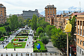 the monumental staiway and garden Cascade, Yerevan, Armenia, Eurasia