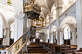 Klosterkirche St. Andreas von Innen, Düsseldorf, Nordrhein-Westfalen, Rheinland, Deutschland