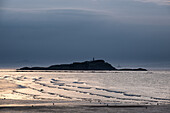  View of Fidra Lighthouse, North Berwick, East Lothian, Scotland, United Kingdom, 