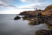 Starter Haus auf Felsen am Hafen von North Berwick, East Lothian, Schottland, Vereinigtes Königreich