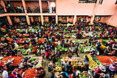 Santo Tomas covered market, historic center market, Chichicastenango, municipality of the department of El Quiché, Guatemala, Central America