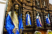 Religious figures, Church of Santiago Apóstol, 1547, Santiago Atitlan, Sololá Department, Guatemala, Central America