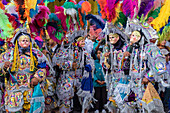 Dance of the Little Bull, "Torito dance" 17th century syncretic dance with traditional costumes, Santo Tomás Chichicastenango, Republic of Guatemala, Central America