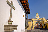 Torbogen von Santa Catalina, Bogen des alten Coinvento, Antigua Guatemala, Departement Sacatepéquez, Guatemala, Mittelamerika