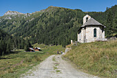 Der Weg vorbei an der Muritzenalm zum Karwassersee im Lungau, Salzburg, Österreich.