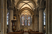  Interior of the Basilica of St-Nazaire and St-Celse, Carcassonne, France, Europe 