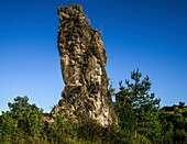 Geo-Naturpark Frau-Holle-Land im Hohen Meißner, Naturdenkmal Hollsteine im Dorf Hollstein, Hessisch Lichtenau, Hessen, Deutschland