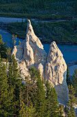  Hoodoos, sandstone columns, Banff National Park, Alberta, Canada 