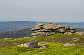 Hexenaltar, Brocken, Gipfel, Winter, Nationalpark Harz, Sachsen-Anhalt, Deutschland