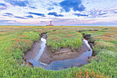  Westerhever Lighthouse, Wadden Sea National Park, North Frisia, Schleswig-Holstein, Germany 