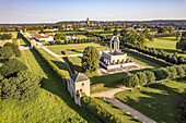  The Archaeological Park in Xanten seen from above, Lower Rhine, North Rhine-Westphalia, Germany, Europe\n 