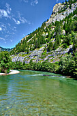 Flusslauf am Fluss Enns, Nationalpark Gesäuse, Ennstaler Alpen, Steiermark, Österreich