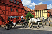 Den Gamle By or The Old Town, open air town museum that consists of 75 historical buildings collected from 20 townships in all parts of the country (originally erected between 17th and 20th century), Aarhus, Jutland Peninsula, Denmark, Northern Europe