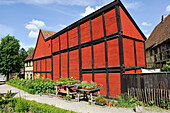 Fachwerkhäuser im Dorf Den Gamle By Freilichtmuseum, Aarhus, Halbinsel Jütland, Dänemark, Nordeuropa