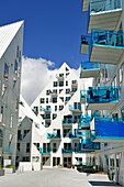 The Iceberg apartment building in the new quarter Aarhus Ø  constructed by the expansion of the harbour area, Aarhus, Jutland Peninsula, Denmark, Northern Europe