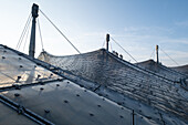 Zeltdachtour im Olympiastadion, München, Oberbayern, Bayern, Deutschland, Europa