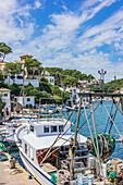 Fischkutter im Hafen, Cala Figuera, Gemeindegebiet  Santanyí, Südostküste, Mallorca, Balearen, Spanien