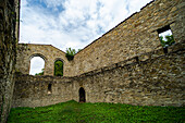 Ruins of Kvetera fortress city in the Georgian Caucasus mountains