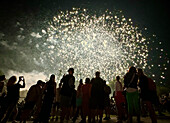  The Midsummer Night&#39;s Dream fireworks display at the Olympic Park in Munich, Bavaria, Germany 