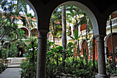 former cloister of a convent from 17th century, nowdays a luxury hotel Sofitel Santa Clara in downtown colonial walled city, Cartagena, Colombia, South America