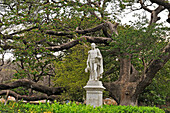 Statue of Simon Bolivar, Quinta de San Pedro Alejandrino, famous for being the death place of Simon Bolivar (1783-1830), Santa Marta, department of Magdalena, Caribbean Region, Colombia, South America