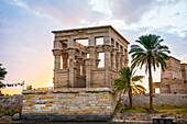 Temple of Philae, Trajan's Kiosk, Agilkia Island, Aswan, Egypt, Northeastern  Africa