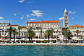 the Riva, seaside promenade, Split, Croatia, Southeast Europe