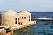 cellar of winery Zlatan Otok where a part of the wine is kept in a unique basement located 60 m below the sea level, Marina Bilo Idro, Sveta Nedjelja, south part of Hvar island, Croatia, Southeast Europe