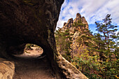 Höhle, Sandstein, Hamburger Wappen, Teufelsmauer, Timmenrode, Harz, Sachsen-Anhalt, Deutschland, Europa