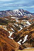  peaks, rhyolite mountains, highlands, desert, volcanic landscape, barren, mountains, Landmannalaugar, Iceland, Europe 