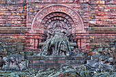  Barbarossa, face, sculpture, Kyffhäuser, monument, Kyffhäuserland, Harz, Thuringia, Germany, Europe 