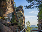 Aufstieg zum Gamrig, Sächsische Schweiz, Elbsandsteingebirge, Sachsen, Deutschland, Europa