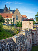  Magdeburg Cathedral and Cleve Bastion, Magdeburg, Saxony-Anhalt, Central Germany, Germany, Europe 