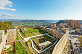 Lombardia Castle and Enna town, top view, Enna, Siclly, Italy