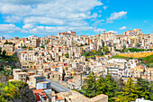 View of Enna historic district, Enna, Siclly, Italy