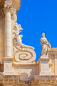 Syracuse Cathedral rooftop detail, Ortygia, Syracuse, Sicily, Italy