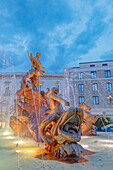 Diana fountain, Ortygia, Syracuse, Sicily, Italy