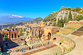 Griechisches Theater, Taormina, Sizilien, Italien